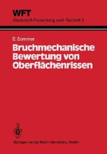 Cover of Bruchmechanische Bewertung Von Oberflächenrissen
