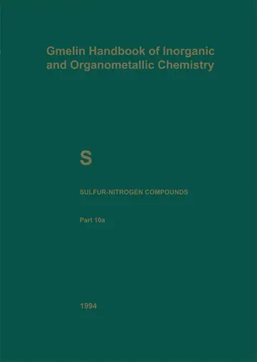Cover of S Sulfur-nitrogen Compounds