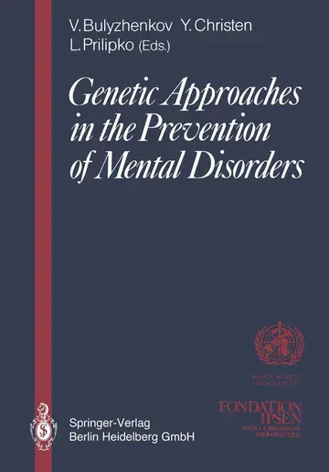 Cover of Genetic Approaches in the Prevention of Mental Disorders