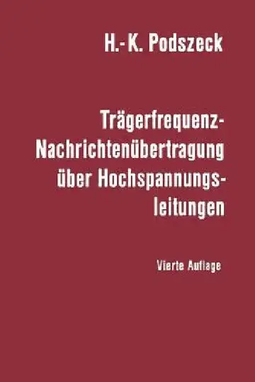 Cover of Trägerfrequenz-Nachrichtenübertragung Über Hochspannungsleitungen