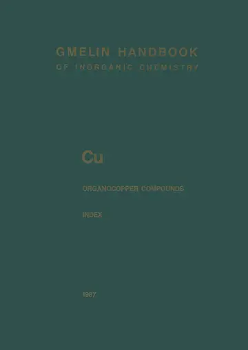 Cover of Cu Organocopper Compounds