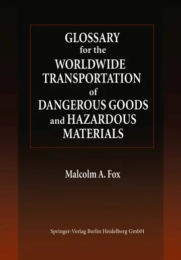 Cover of Glossary for the Worldwide Transportation of Dangerous Goods and Hazardous Materials