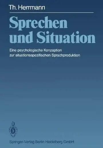 Cover of Sprechen Und Situation