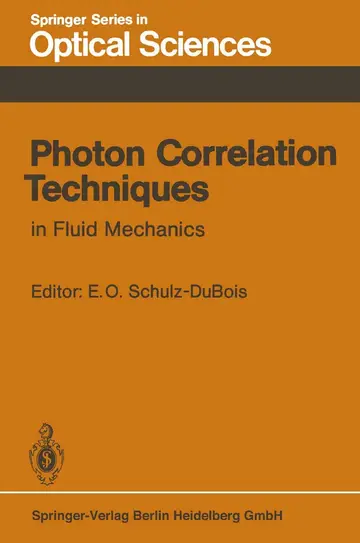Cover of Photon Correlation Techniques in Fluid Mechanics