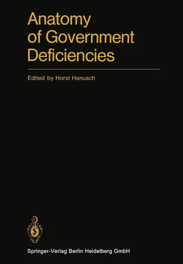 Cover of Anatomy of Government Deficiencies