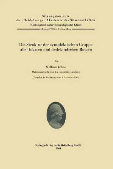 Cover of Die Struktur Der Symplektischen Gruppe Über Lokalen Und Dedekindschen Ringen