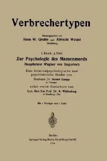 Cover of Zur Psychologie Des Massenmords