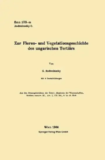 Cover of Zur Floren- und Vegetationsgeschichte des ungarischen Tertiärs