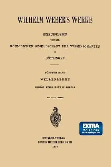 Cover of Wilhelm Weber's Werke