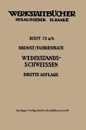 Cover of Widerstandsschweißen