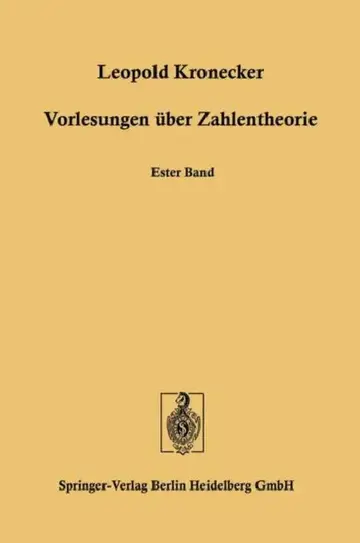 Cover of Vorlesungen Über Zahlentheorie
