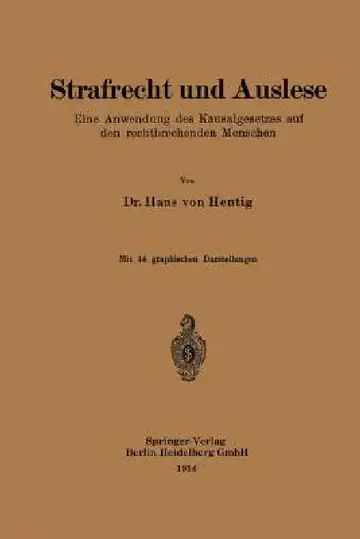 Cover of Strafrecht Und Auslese