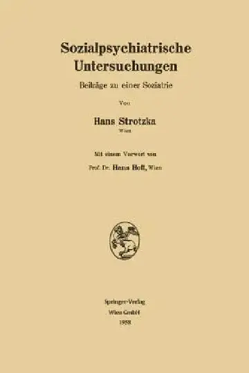 Cover of Sozialpsychiatrische Untersuchungen