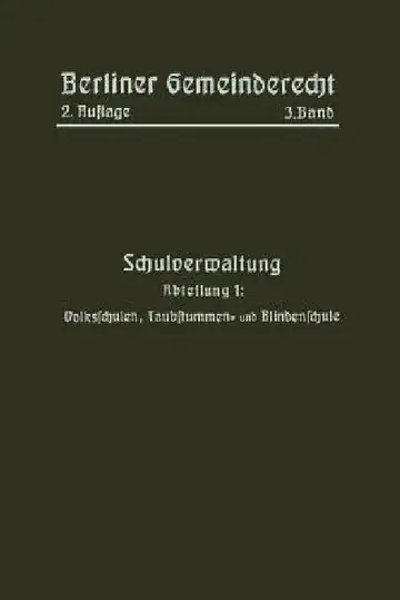 Cover of Schulverwaltung