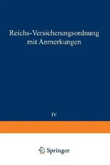Cover of Reichs-Versicherungsordnung Mit Anmerkungen
