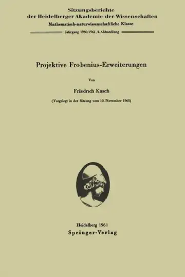 Cover of Projektive Frobenius-Erweiterungen