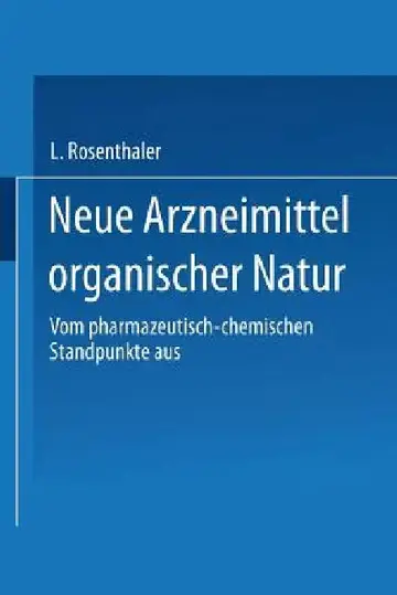 Cover of Neue Arzneimittel Organischer Natur.