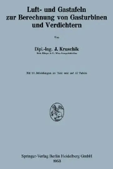 Cover of Luft- Und Gastafeln Zur Berechnung Von Gasturbinen Und Verdichtern