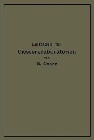 Cover of Leitfaden Für Gießereilaboratorien