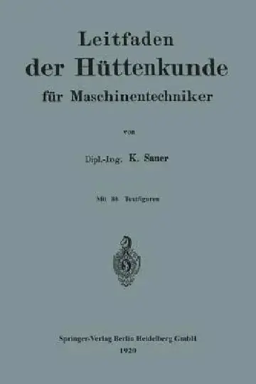 Cover of Leitfaden Der Hüttenkunde Für Maschinentechniker