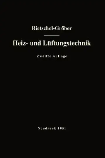 Cover of H. Rietschels Lehrbuch Der Heiz- Und Lüftungstechnik
