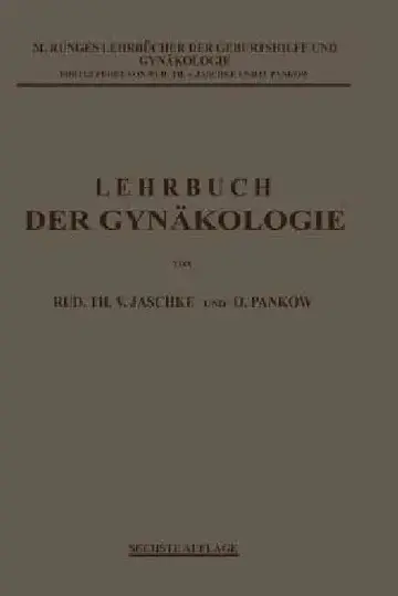 Cover of Lehrbuch Der Gynäkologie