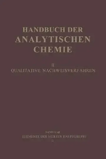 Cover of Elemente Der Vierten Hauptgruppe II