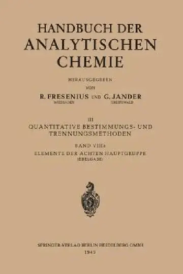 Cover of Elemente Der Achten Hauptgruppe