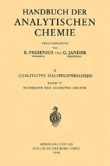 Cover of Elemente Der Sechsten Gruppe