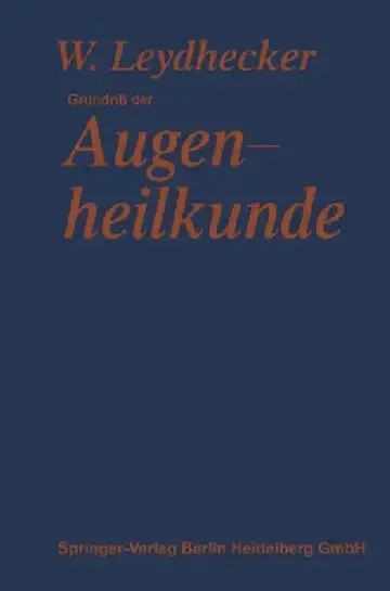 Cover of Grundriß der Augenheilkunde