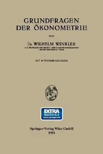 Cover of Grundfragen Der Ökonometrie