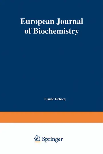 Cover of European Journal of Biochemistry