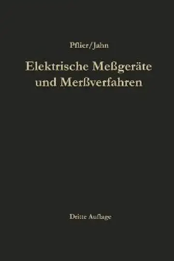 Cover of Elektrische Meßgeräte Und Meßverfahren