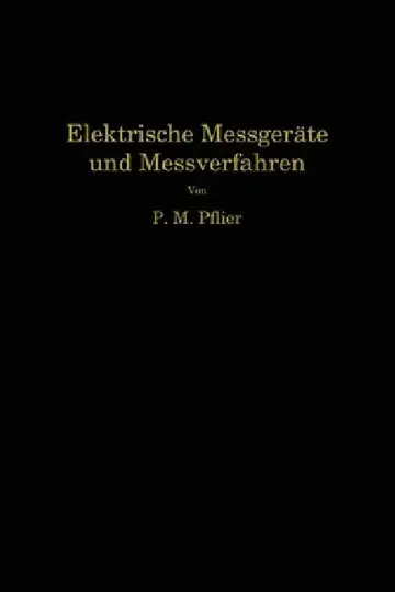 Cover of Elektrische Meßgeräte und Meßverfahren