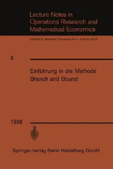 Cover of Einführung in Die Methode Branch and Bound