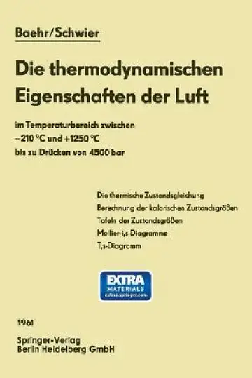 Cover of Die Thermodynamischen Eigenschaften Der Luft