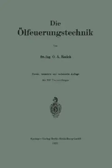 Cover of Die Ölfeuerungstechnik