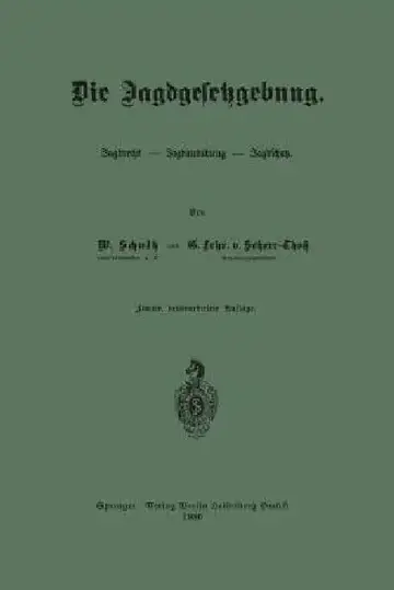 Cover of Die Jagdgesetzgebung