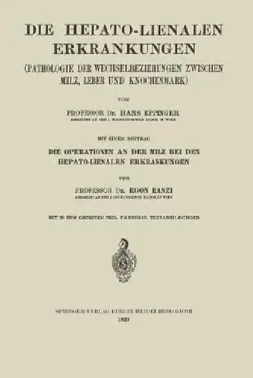 Cover of Die Hepato-Lienalen Erkrankungen