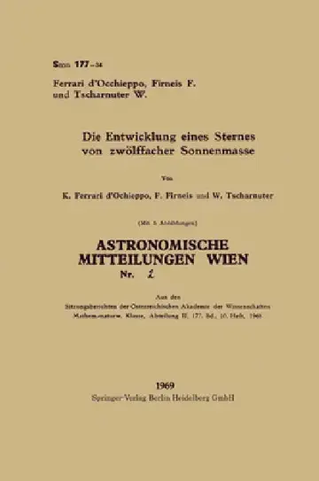 Cover of Die Entwicklung eines Sternes von zwölffacher Sonnenmasse