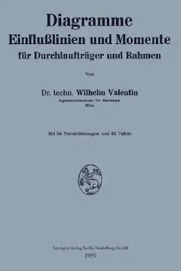 Cover of Diagramme Einflußlinien Und Momente Für Durchlaufträger Und Rahmen