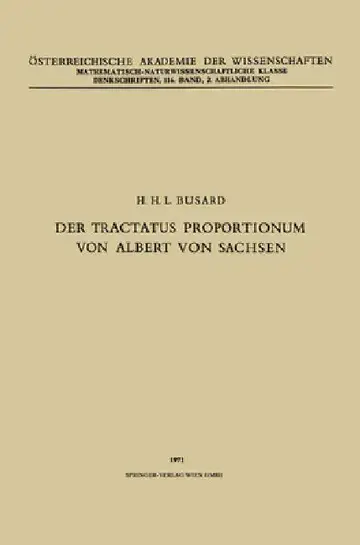 Cover of Der Tractatus Proportionum von Albert von Sachsen