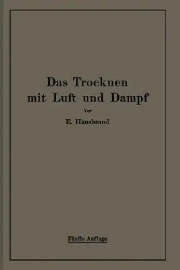 Cover of Das Trocknen Mit Luft Und Dampf