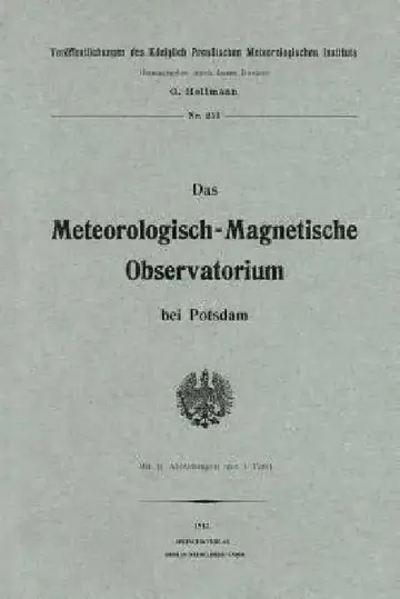 Cover of Das Meteorologisch-Magnetische Observatorium Bei Potsdam