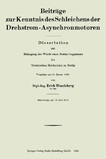 Cover of Beiträge Zur Kenntnis Des Schleichens Der Drehstrom-Asynchronmotoren