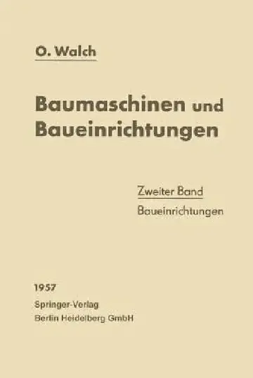 Cover of Baumaschinen Und Baueinrichtungen