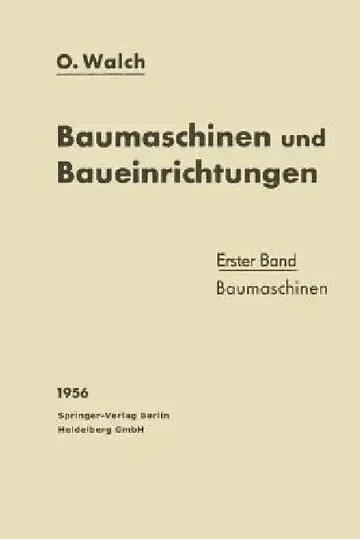 Cover of Baumaschinen Und Baueinrichtungen