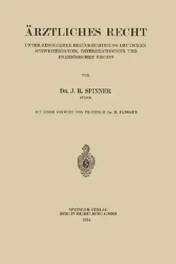 Cover of Ärztliches Recht