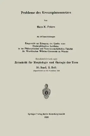 Cover of Probleme Des Kreuzspinnennetzes
