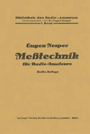 Cover of Meßtechnik Für Radio-Amateure